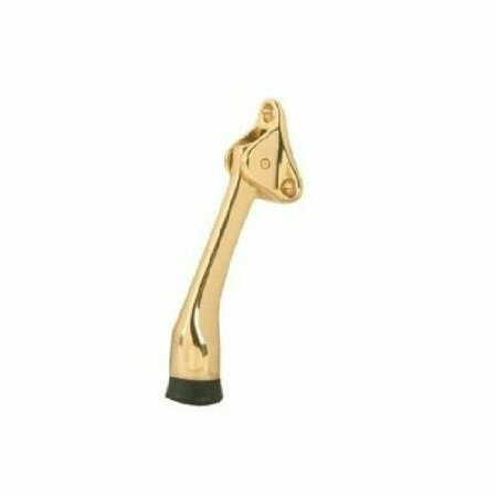 IVES COMMERCIAL Aluminum 4in Kick Down Door Holder Bright Brass Finish FS4553AL